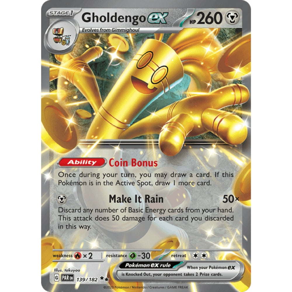 Gholdengo ex - 139/182 - Paradox Rift Single Holofoil