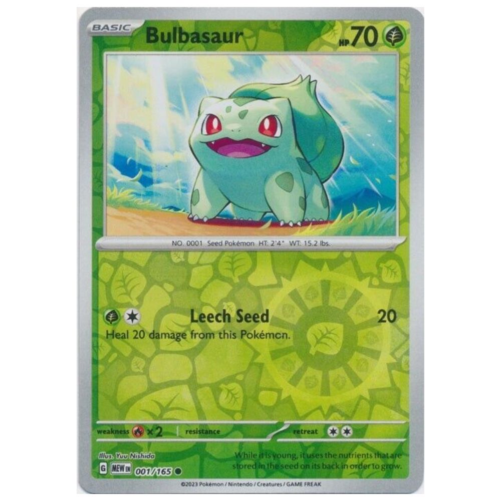 Bulbasaur - 001/165 - 151 Single Reverse Holofoil