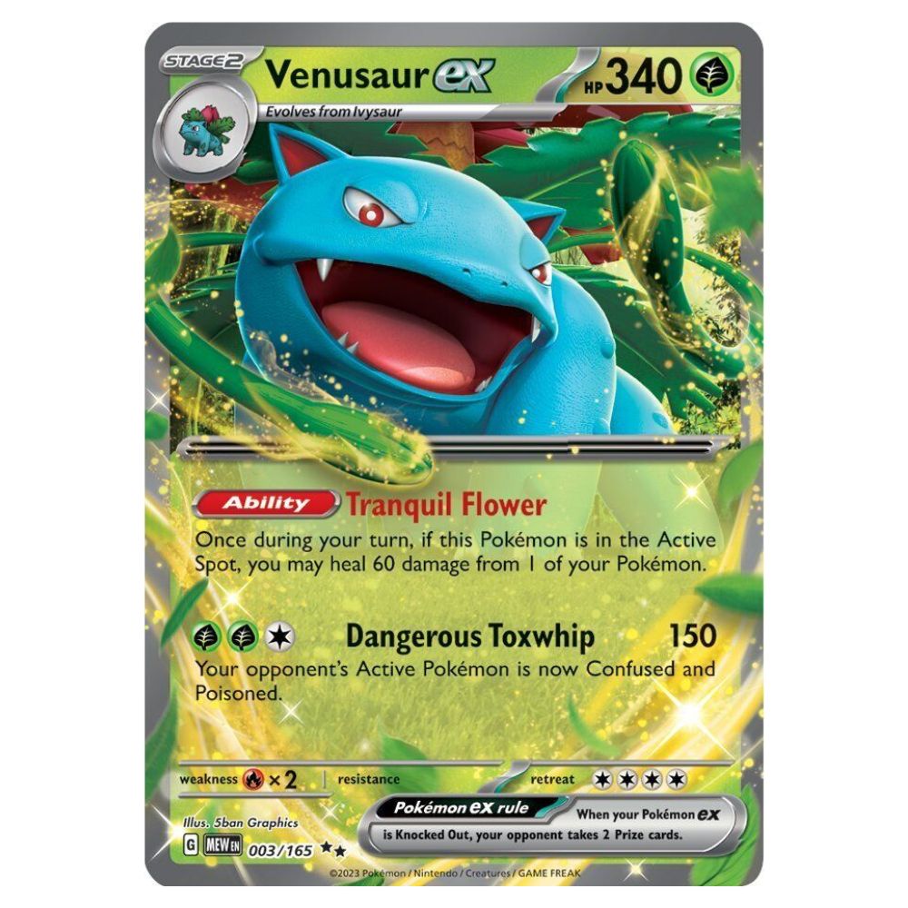 Venusaur ex - 003/165 - 151 Single Holofoil