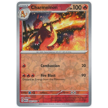 Charmeleon - 005/165 - 151 Single Reverse Holofoil