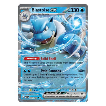 Blastoise ex - 009/165 - 151 Single Holofoil