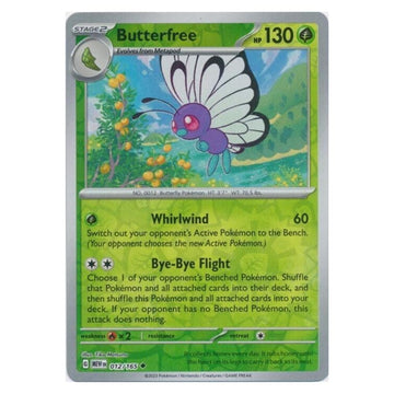 Butterfree - 012/165 - 151 Single Reverse Holofoil