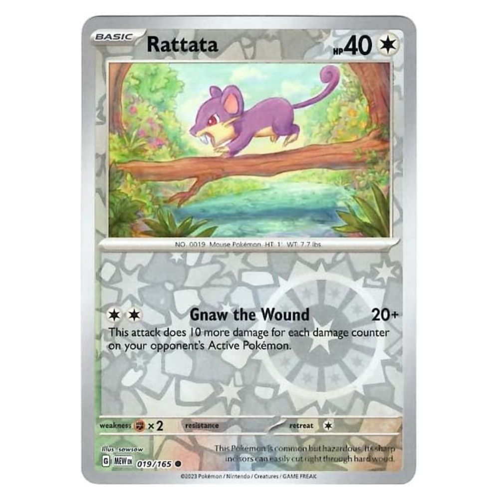 Rattata - 019/165 - 151 Single Reverse Holofoil