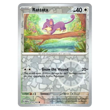 Rattata - 019/165 - 151 Single Reverse Holofoil