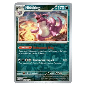 Nidoking - 034/165 - 151 Single Reverse Holofoil