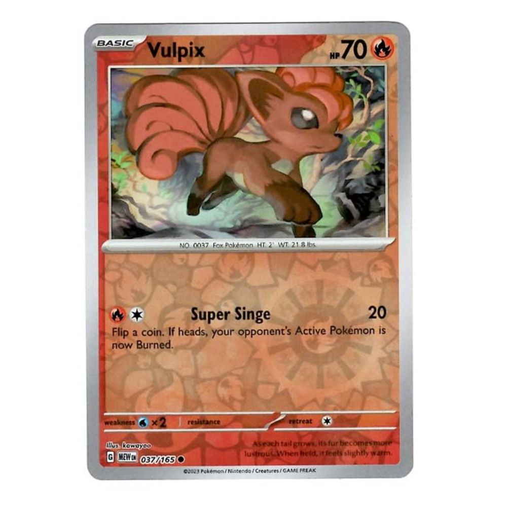 Vulpix - 037/165 - 151 Single Reverse Holofoil