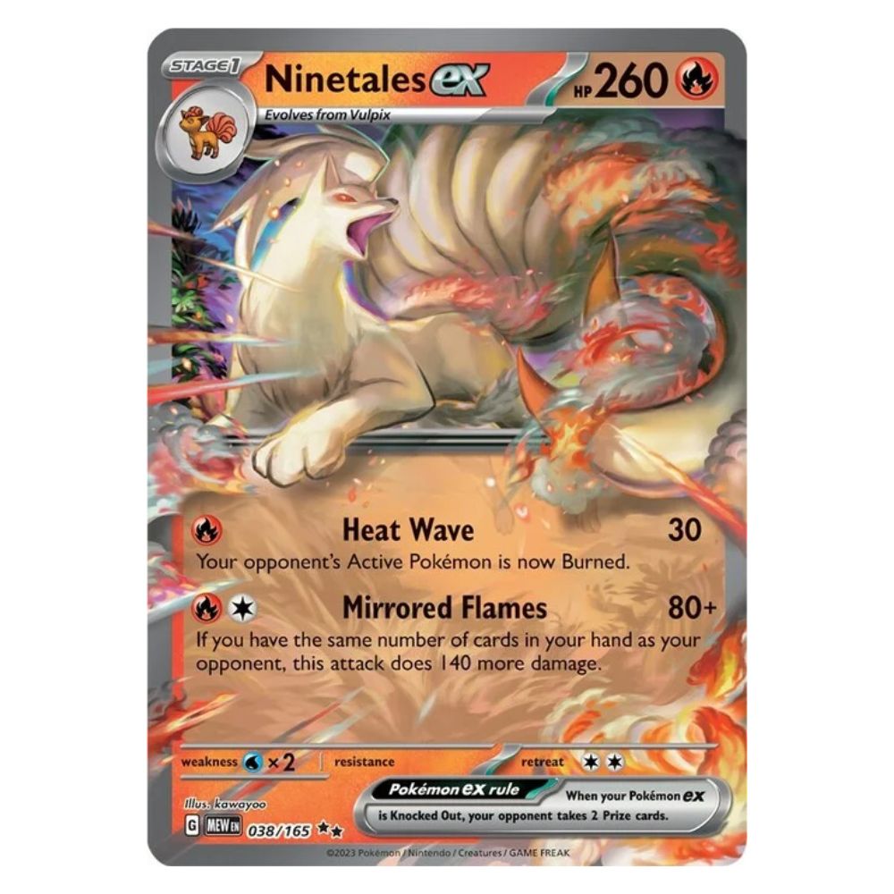 Ninetales ex - 038/165 - 151 Single Holofoil