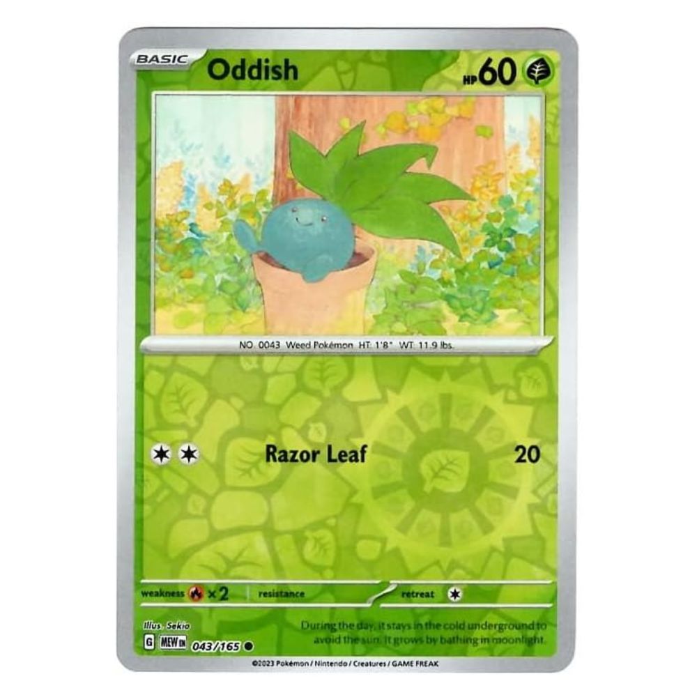 Oddish - 043/165 - 151 Single Reverse Holofoil