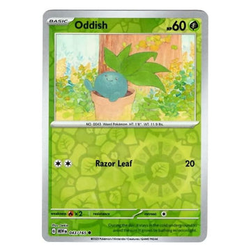 Oddish - 043/165 - 151 Single Reverse Holofoil