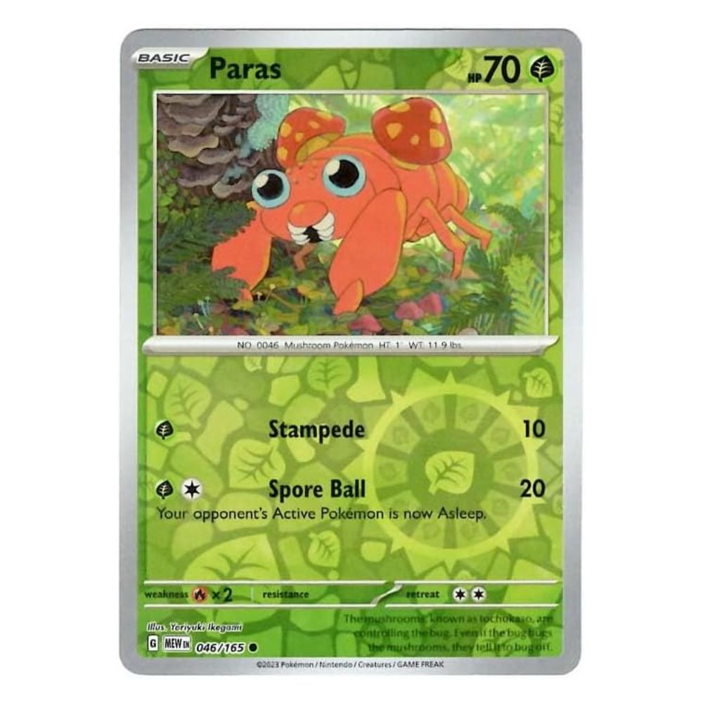 Paras - 046/165 - 151 Single Reverse Holofoil