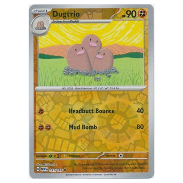 Dugtrio - 051/165 - 151 Single Reverse Holofoil