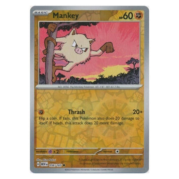 Mankey - 056/165 - 151 Single Reverse Holofoil