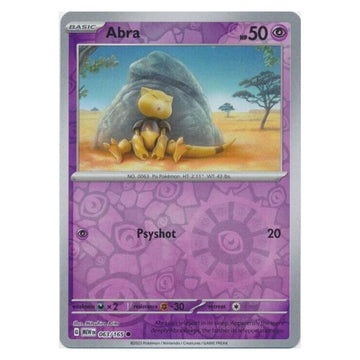 Abra - 063/165 - 151 Single Reverse Holofoil