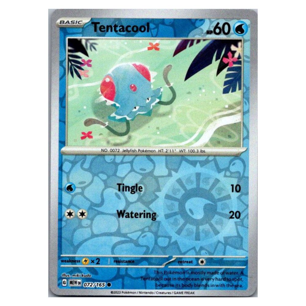 Tentacool - 072/165 - 151 Single Reverse Holofoil