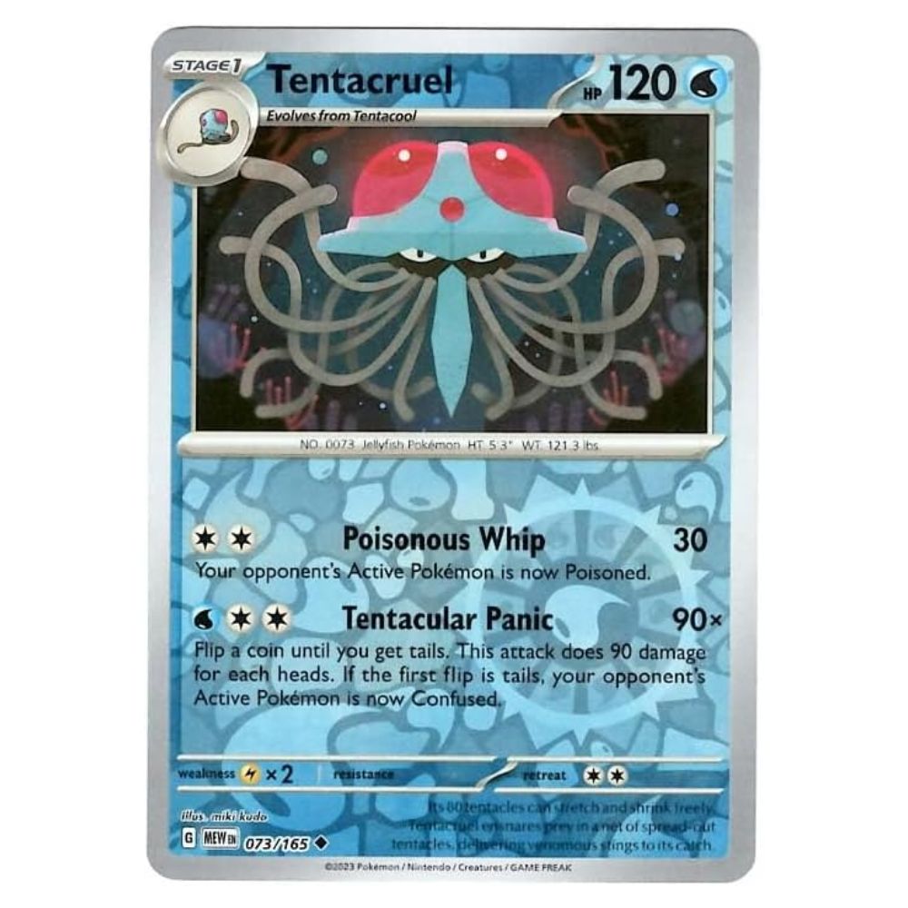 Tentacruel - 073/165 - 151 Single Reverse Holofoil