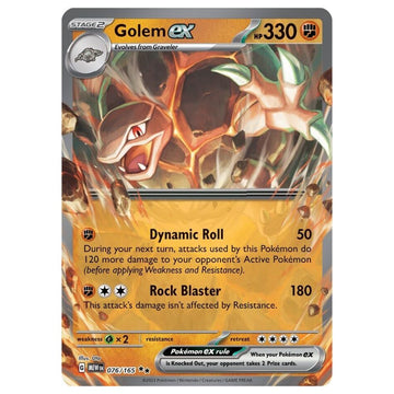 Golem ex - 076/165 - 151 Single Holofoil