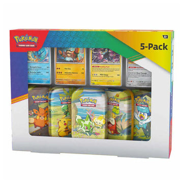 Pokémon - Scarlet & Violet - 5 Pack Mini Tins + 4 Promo Cards