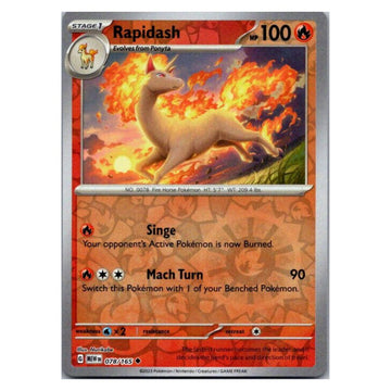 Rapidash - 078/165 - 151 Single Reverse Holofoil