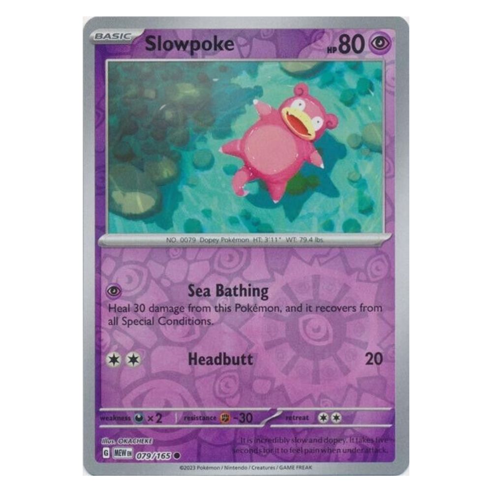 Slowpoke - 079/165 - 151 Single Reverse Holofoil