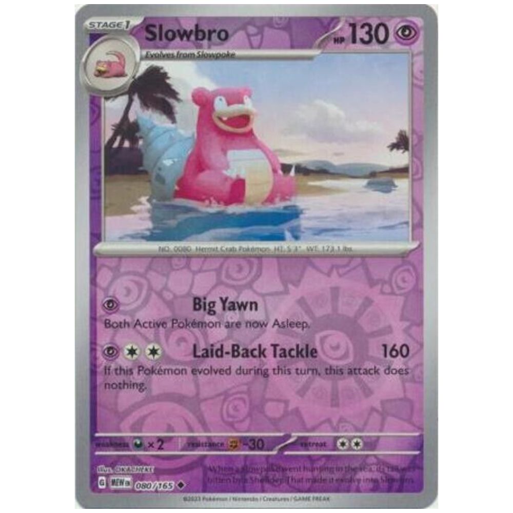 Slowbro - 080/165 - 151 Single Reverse Holofoil