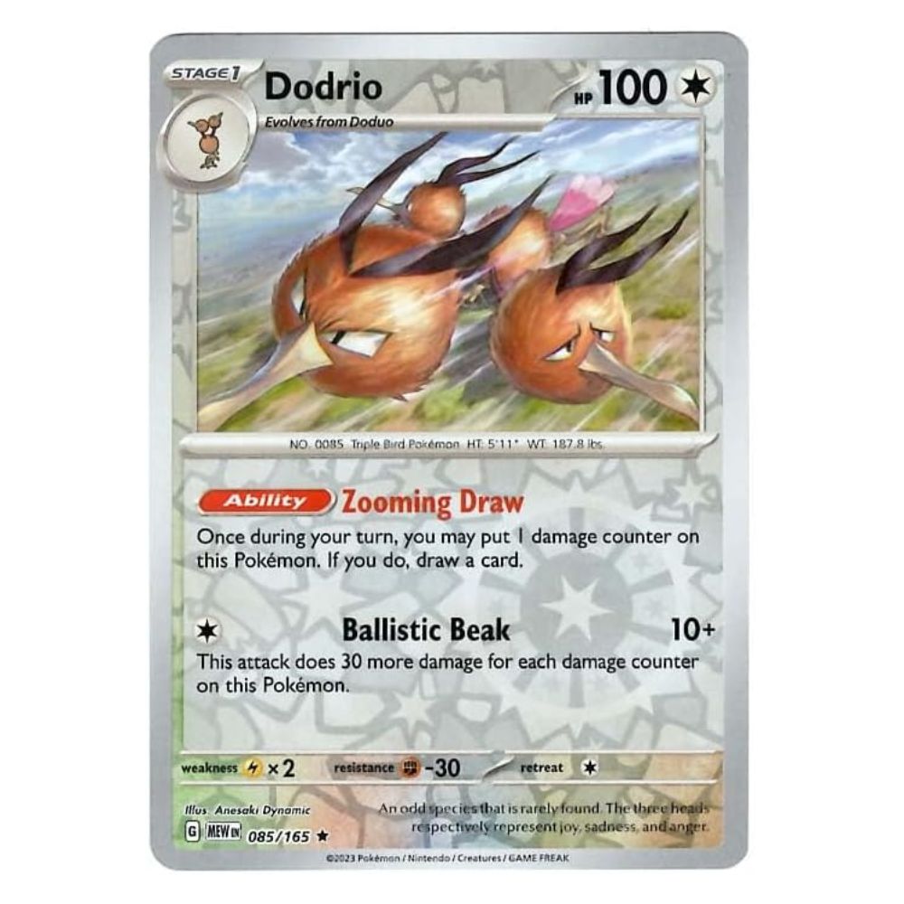 Dodrio - 085/165 - 151 Single Reverse Holofoil