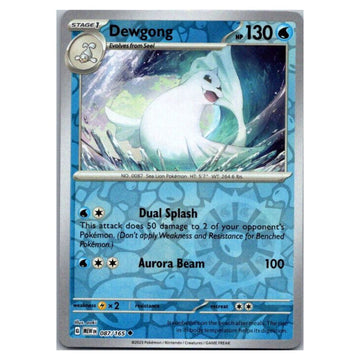 Dewgong - 087/165 - 151 Single Reverse Holofoil