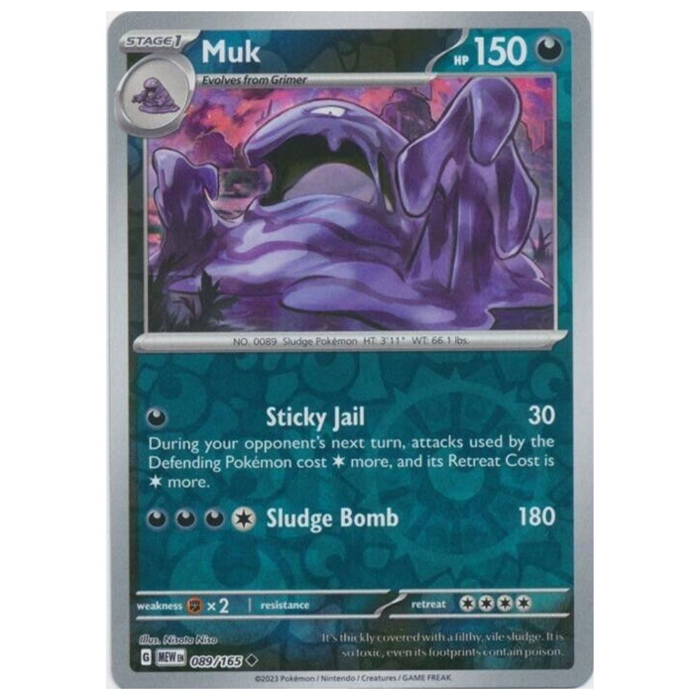 Muk - 089/165 - 151 Single Reverse Holofoil