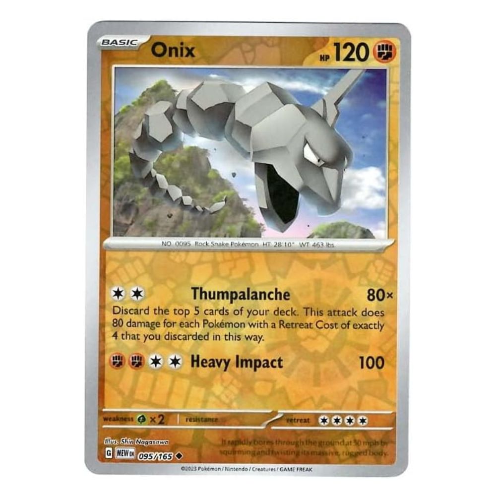 Onix - 095/165 - 151 Single Reverse Holofoil