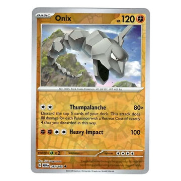 Onix - 095/165 - 151 Single Reverse Holofoil