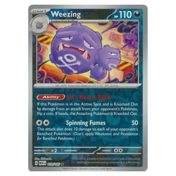 Weezing - 110/165 - 151 Single Reverse Holofoil