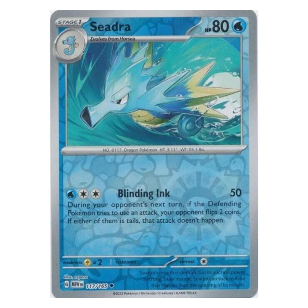 Seadra - 117/165 - 151 Single Reverse Holofoil