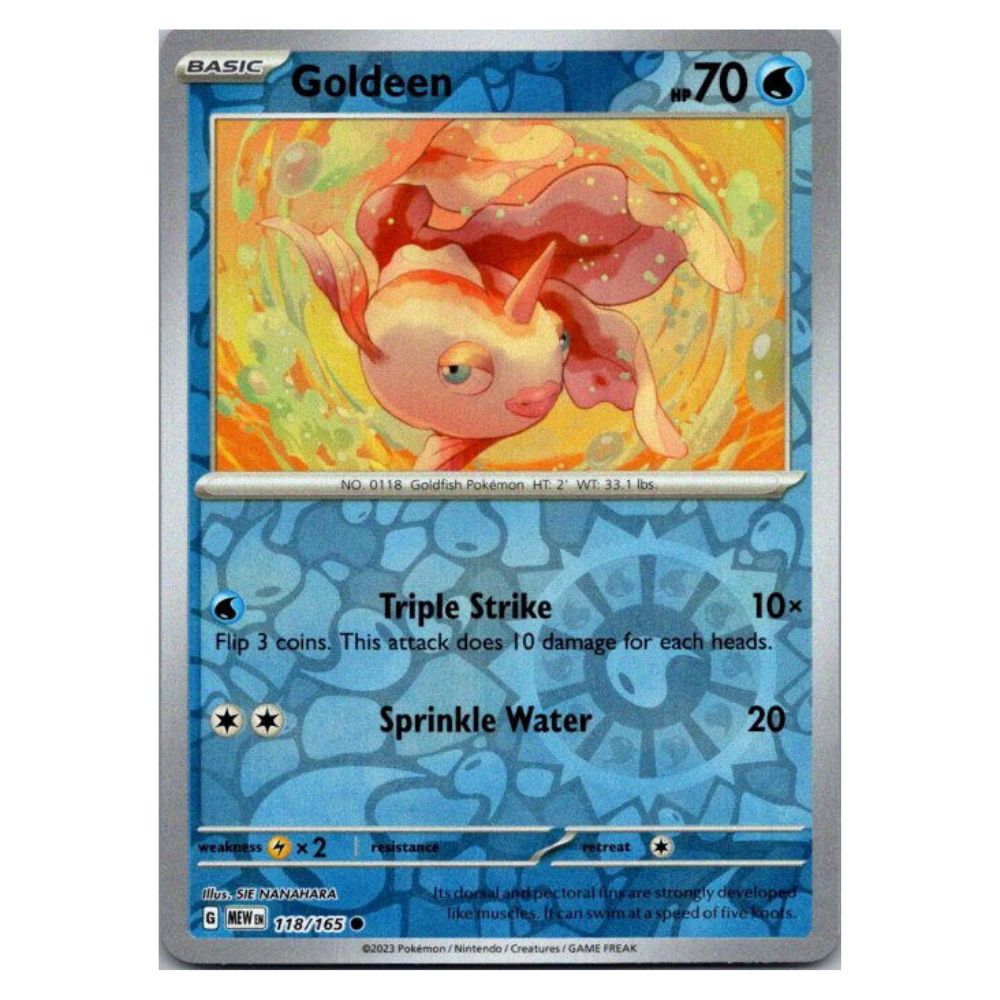 Goldeen - 118/165 - 151 Single Reverse Holofoil