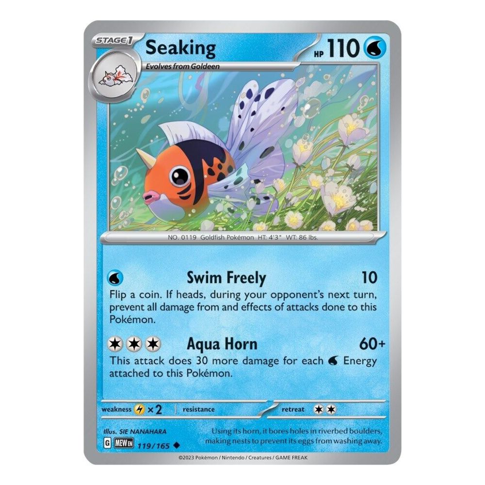 Seaking - 119/165 - 151 Single Reverse Holofoil