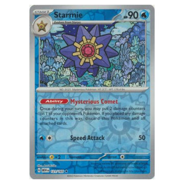 Starmie - 121/165 - 151 Single Reverse Holofoil