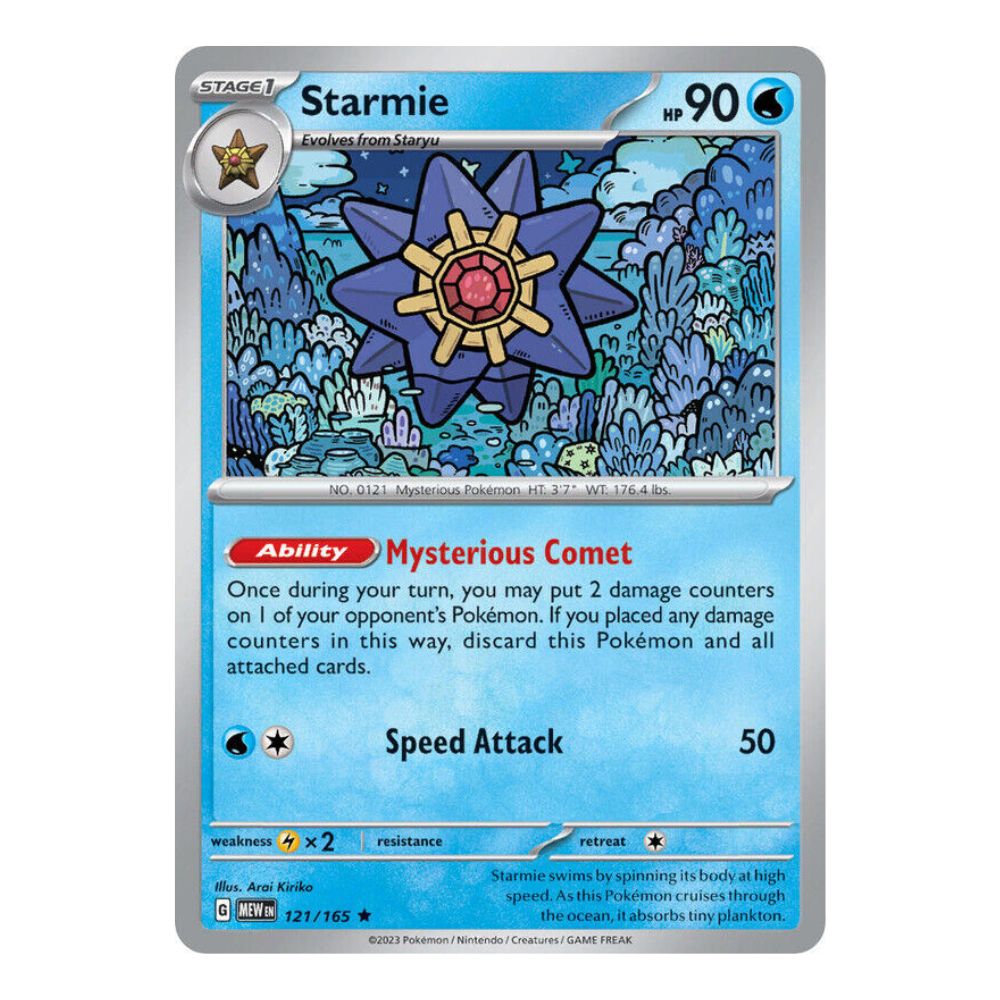 Starmie - 121/165 - 151 Single Holofoil