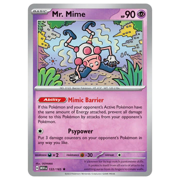 Mr. Mime - 122/165 - 151 Single Holofoil