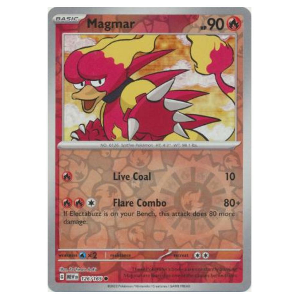 Magmar - 126/165 - 151 Single Reverse Holofoil