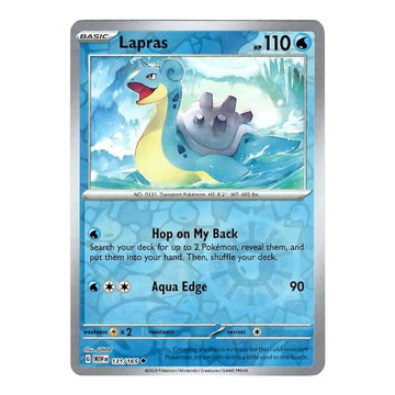 Lapras - 131/165 - 151 Single Reverse Holofoil