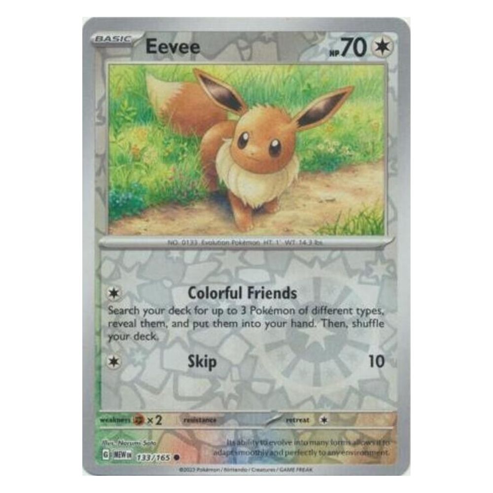 Eevee - 133/165 - 151 Single Reverse Holofoil