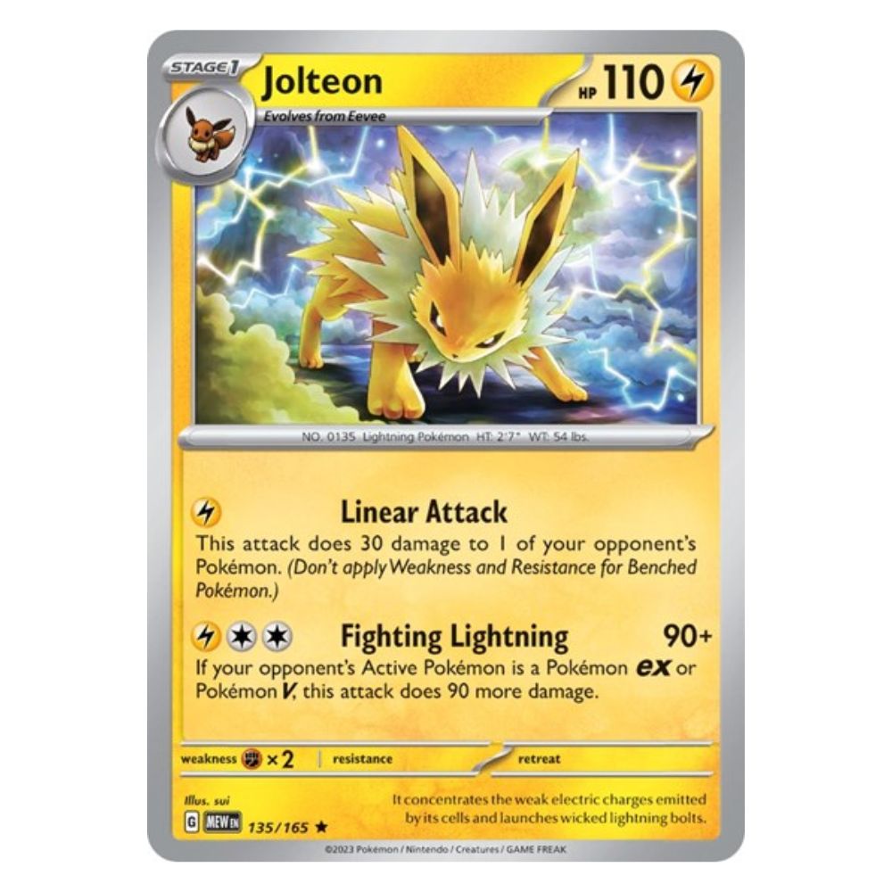 Jolteon - 135/165 - 151 Single Holofoil