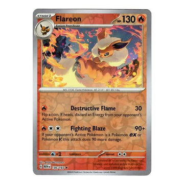 Flareon - 136/165 - 151 Single Reverse Holofoil