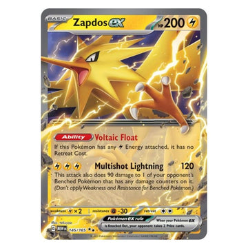 Zapdos ex - 145/165 - 151 Single Holofoil