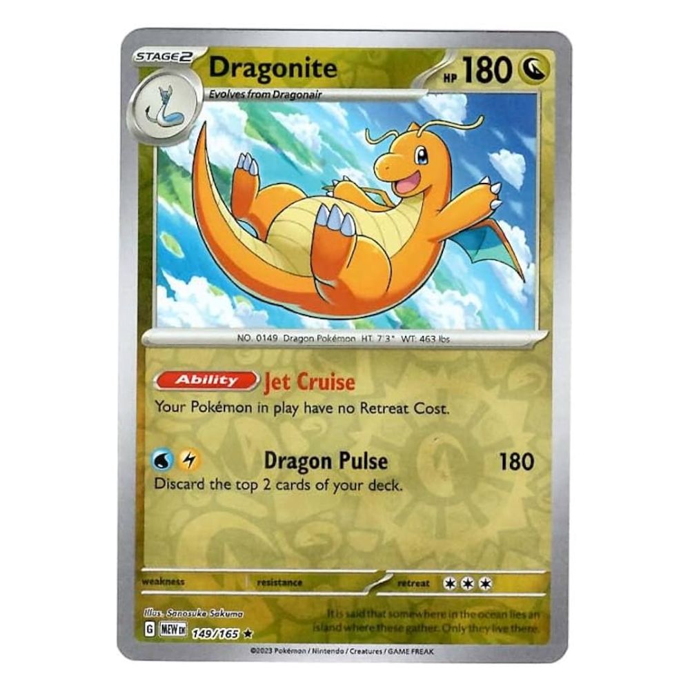 Dragonite - 149/165 - 151 Single Reverse Holofoil