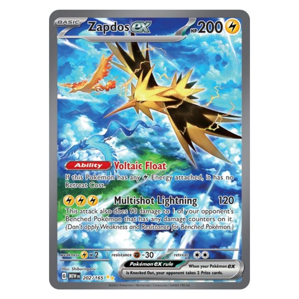 Zapdos ex - 202/165 - 151 - Single