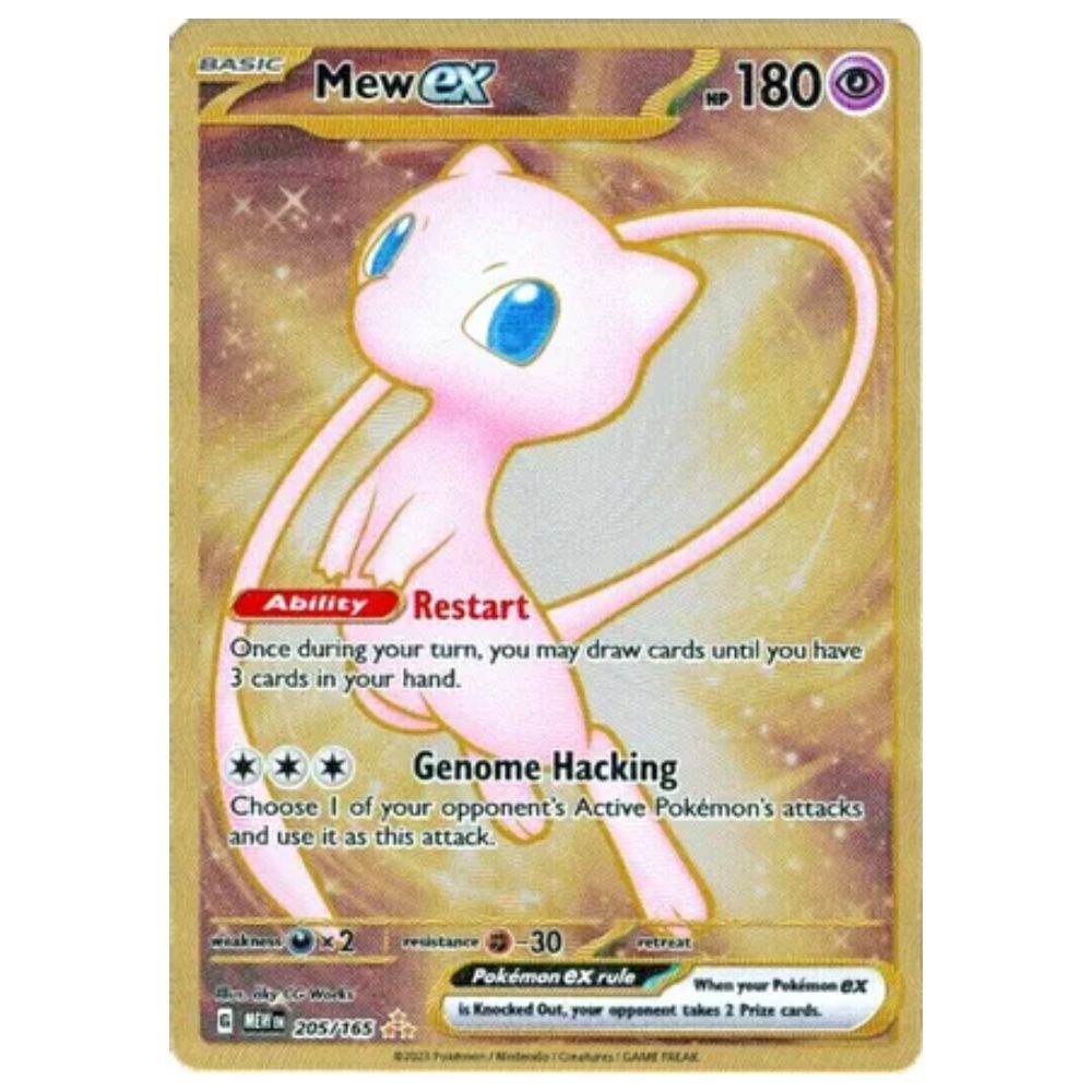 Mew ex Metal Card - 205/165 - 151 - Single