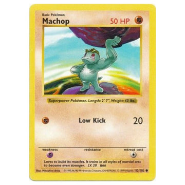 Machop - 52/102 - Base Set (Shadowless) - Single