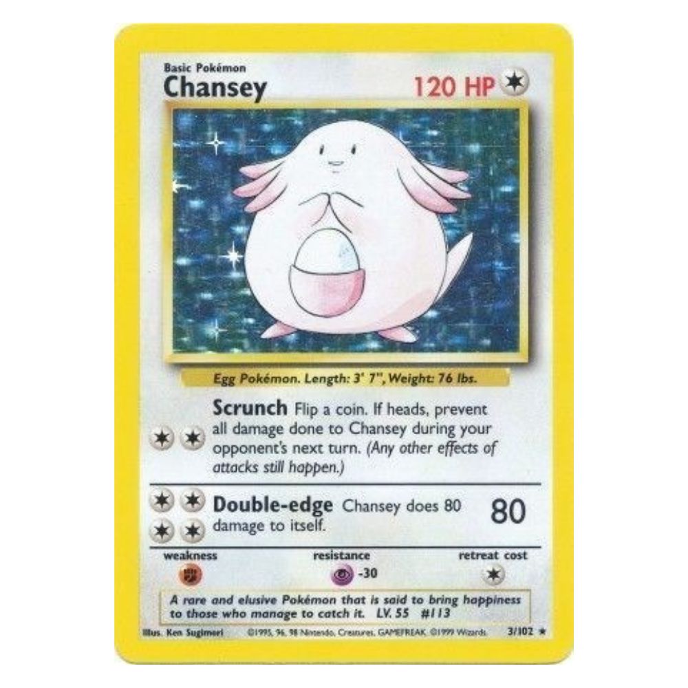 Chansey - 3/102 - Base Set Unlimited - Single