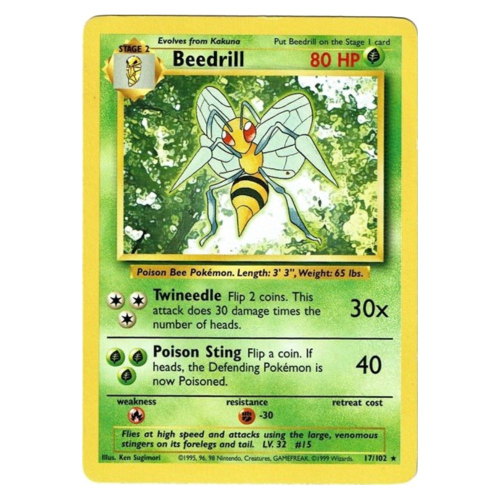 Beedrill - 17/102 - Base Set Unlimited - Single