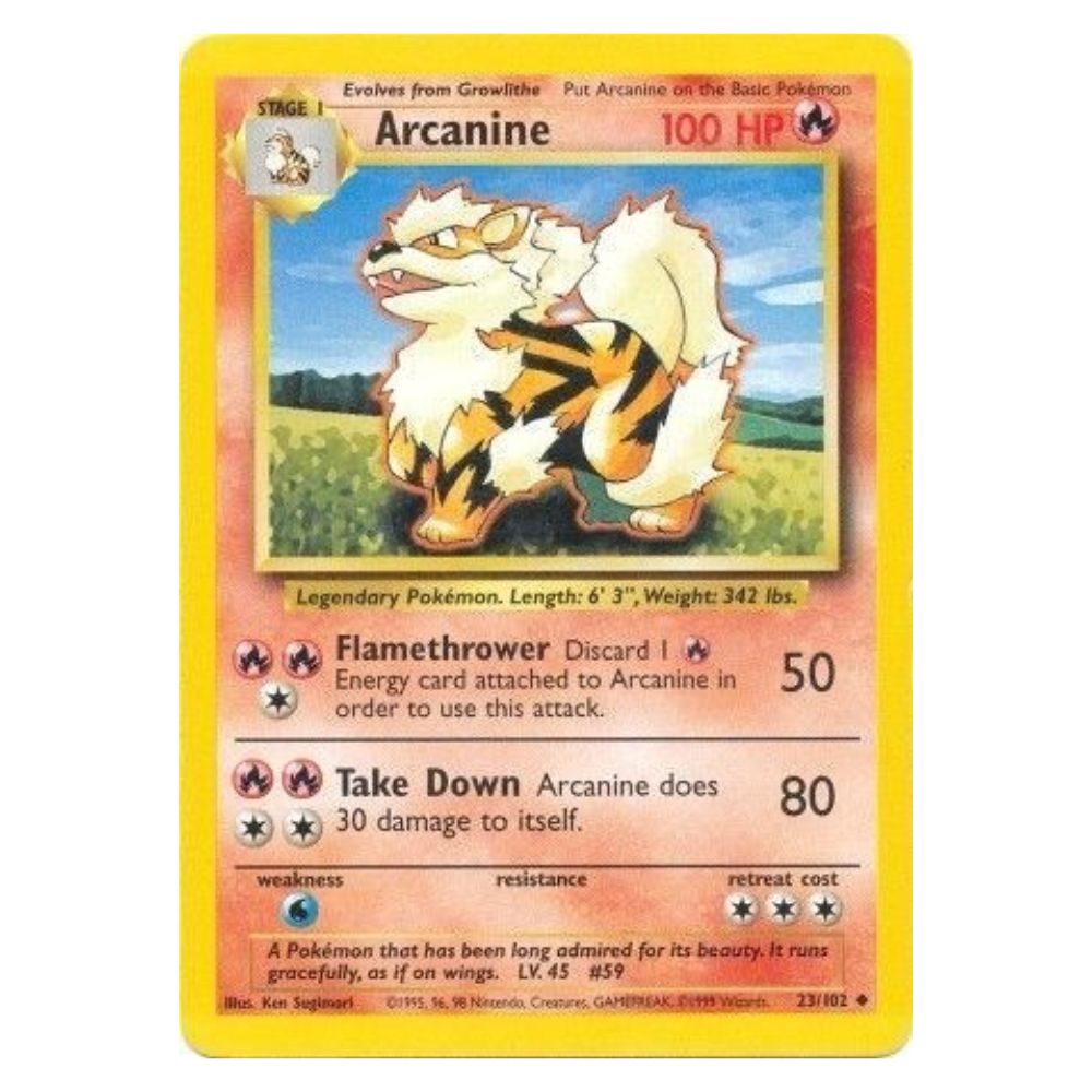 Arcanine - 23/102 - Base Set Unlimited - Single