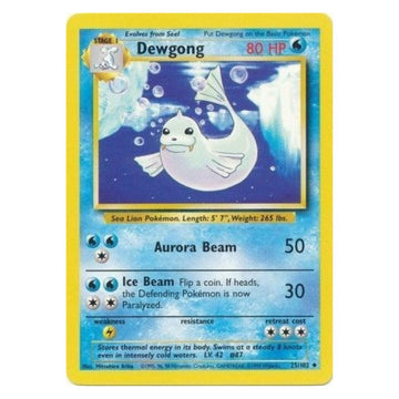 Dewgong - 25/102 - Base Set Unlimited - Single